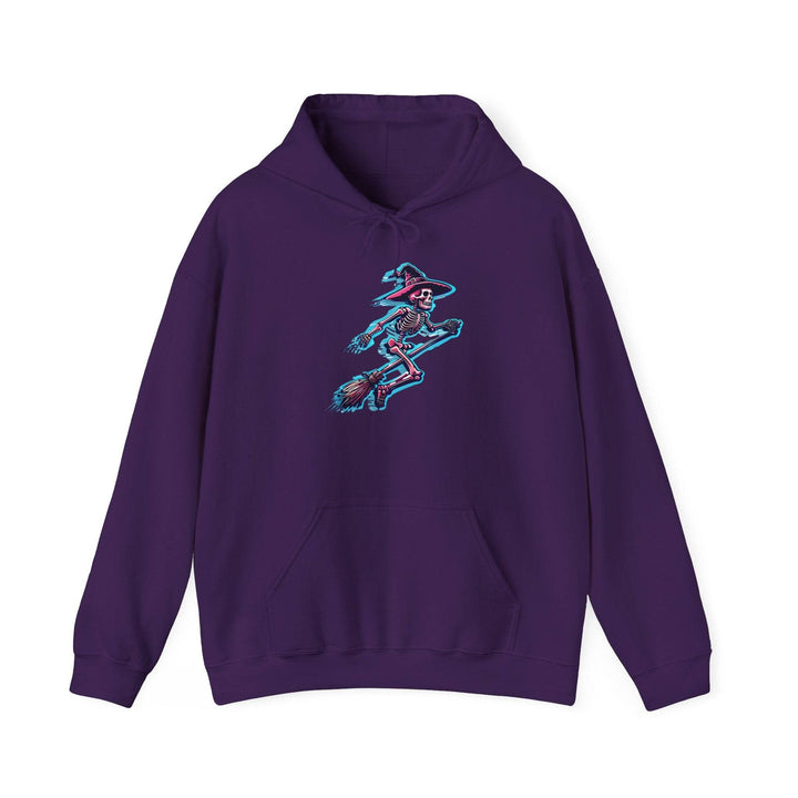 Witch Hooded Sweatshirt with Skeleton Design - Gutsy Garb