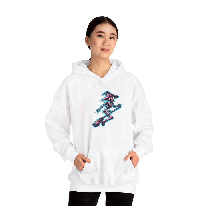 Witch Hooded Sweatshirt with Skeleton Design - Gutsy Garb