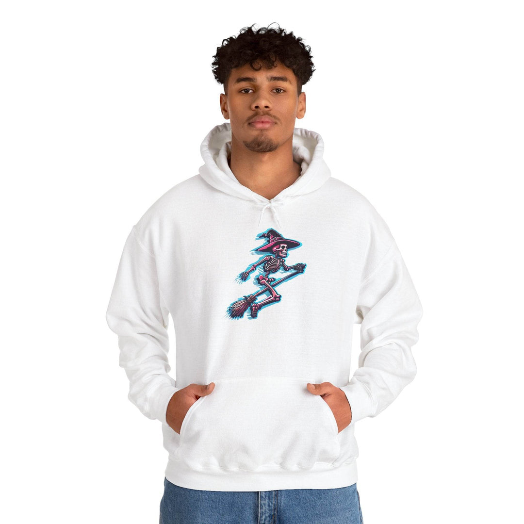 Witch Hooded Sweatshirt with Skeleton Design - Gutsy Garb