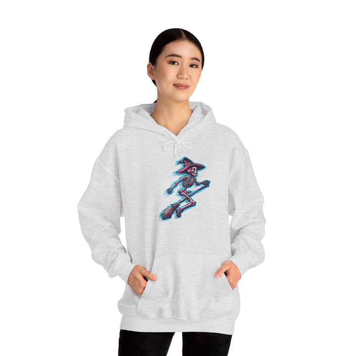Witch Hooded Sweatshirt with Skeleton Design - Gutsy Garb
