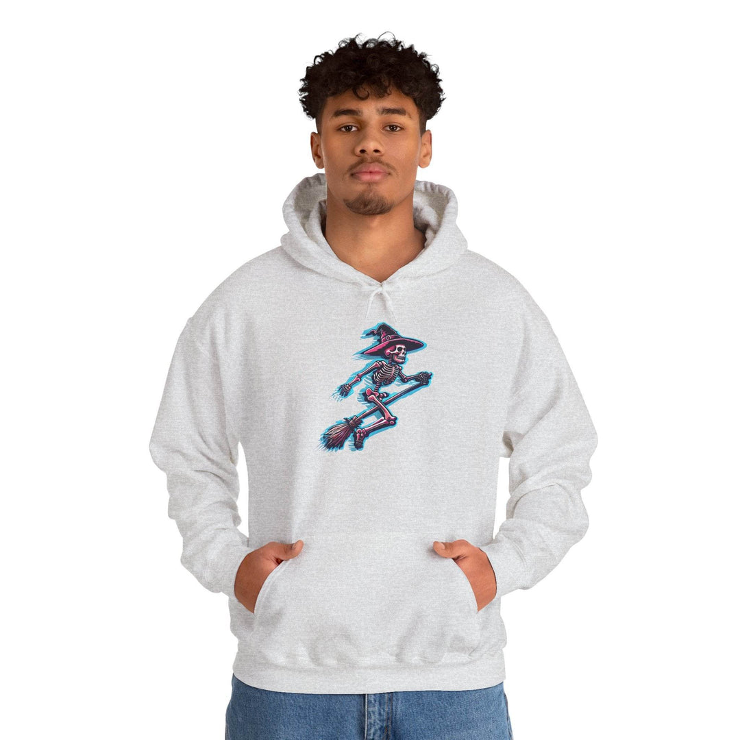 Witch Hooded Sweatshirt with Skeleton Design - Gutsy Garb