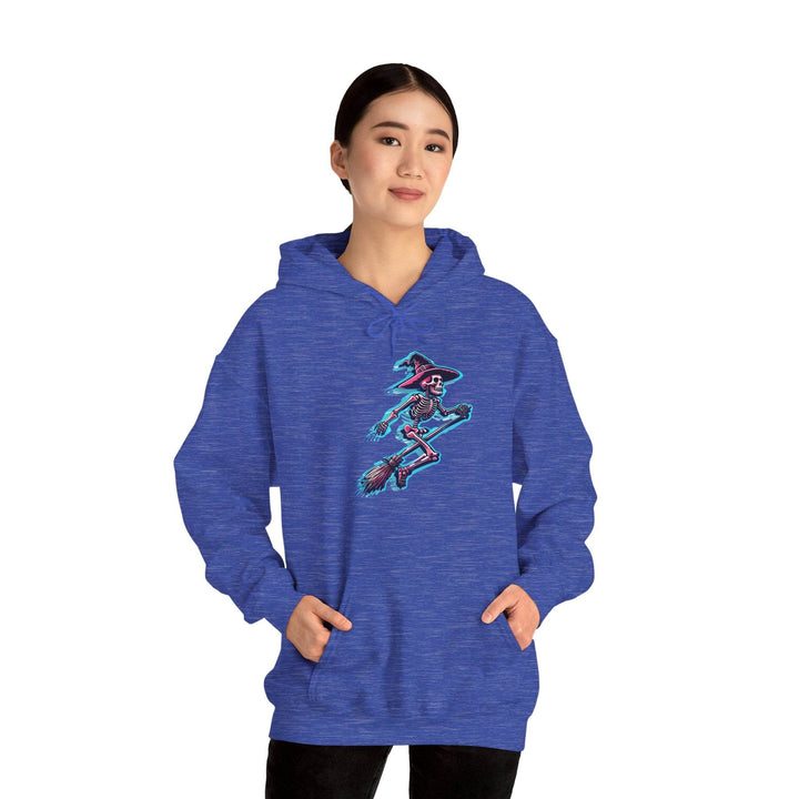 Witch Hooded Sweatshirt with Skeleton Design - Gutsy Garb