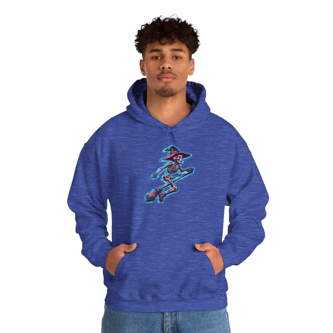 Witch Hooded Sweatshirt with Skeleton Design - Gutsy Garb