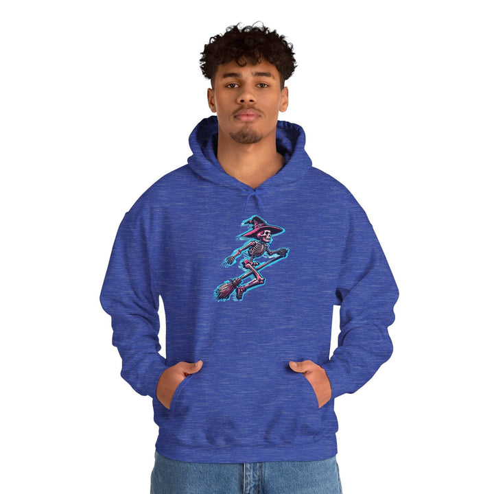 Witch Hooded Sweatshirt with Skeleton Design - Gutsy Garb