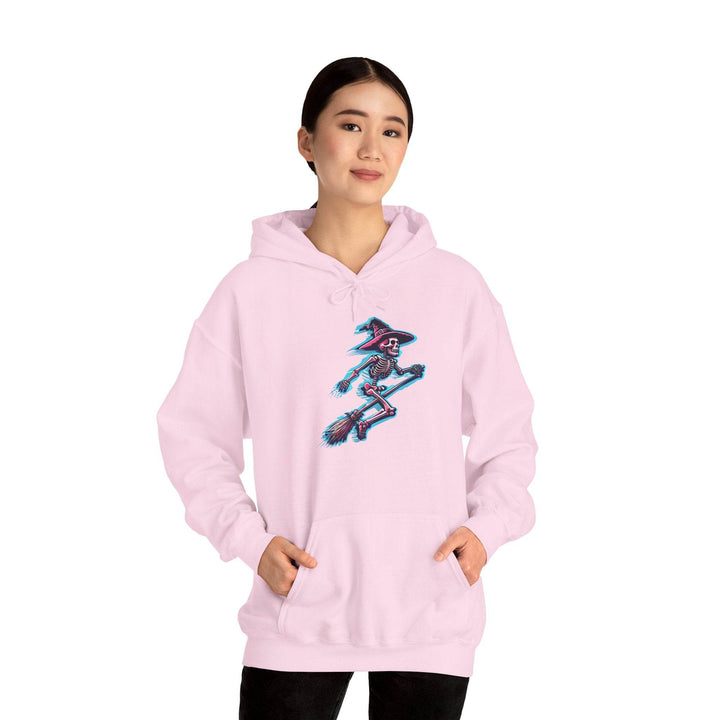 Witch Hooded Sweatshirt with Skeleton Design - Gutsy Garb