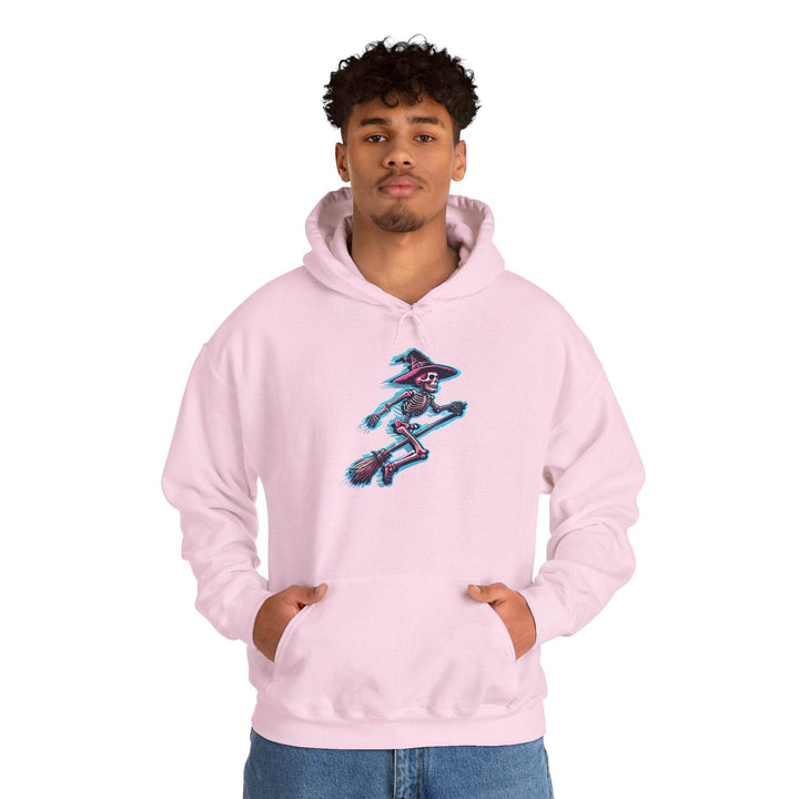 Witch Hooded Sweatshirt with Skeleton Design - Gutsy Garb