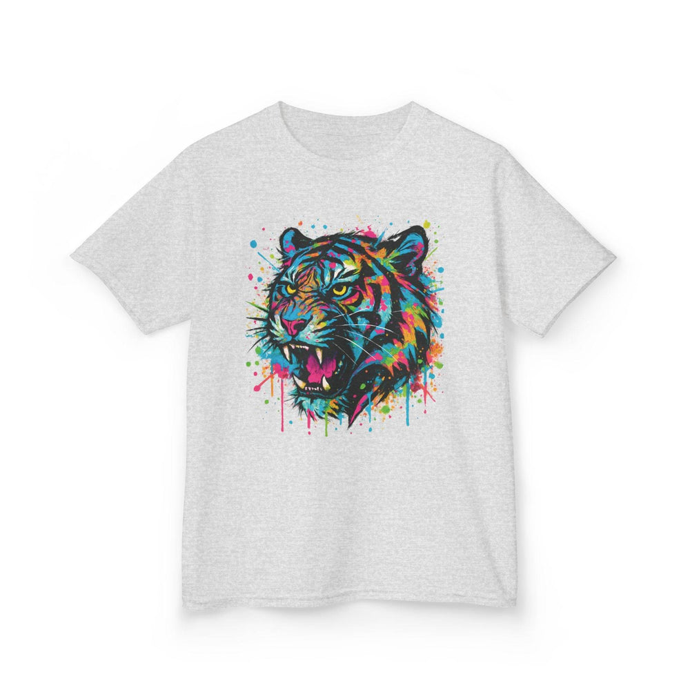 Graffiti Tiger Kids Tee - Bold, Colorful Design - Gutsy Garb