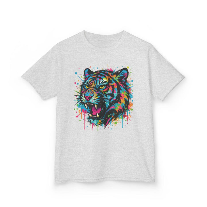 Graffiti Tiger Kids Tee - Bold, Colorful Design - Gutsy Garb
