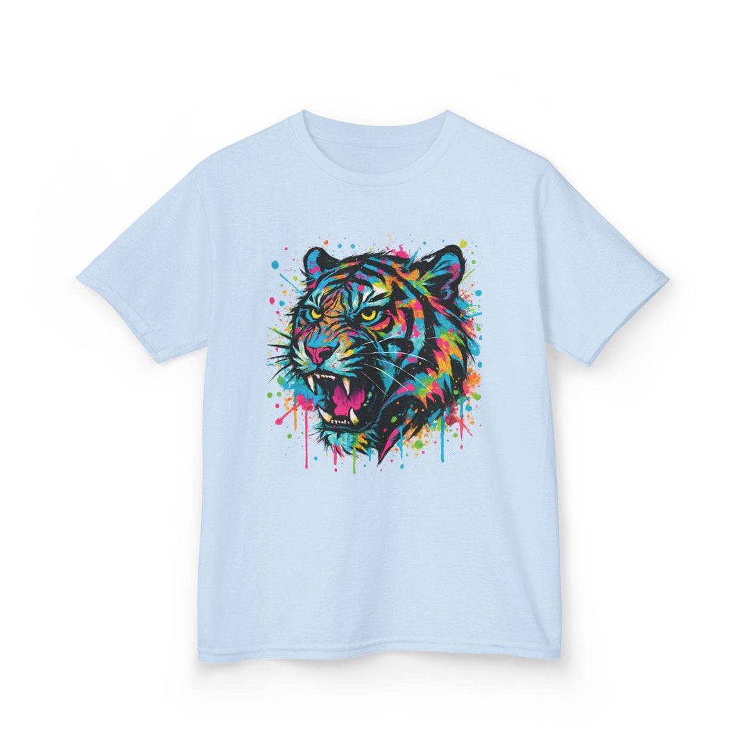 Graffiti Tiger Kids Tee - Bold, Colorful Design - Gutsy Garb