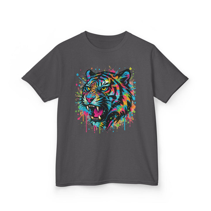Graffiti Tiger Kids Tee - Bold, Colorful Design - Gutsy Garb