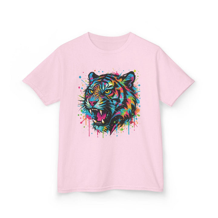 Graffiti Tiger Kids Tee - Bold, Colorful Design - Gutsy Garb