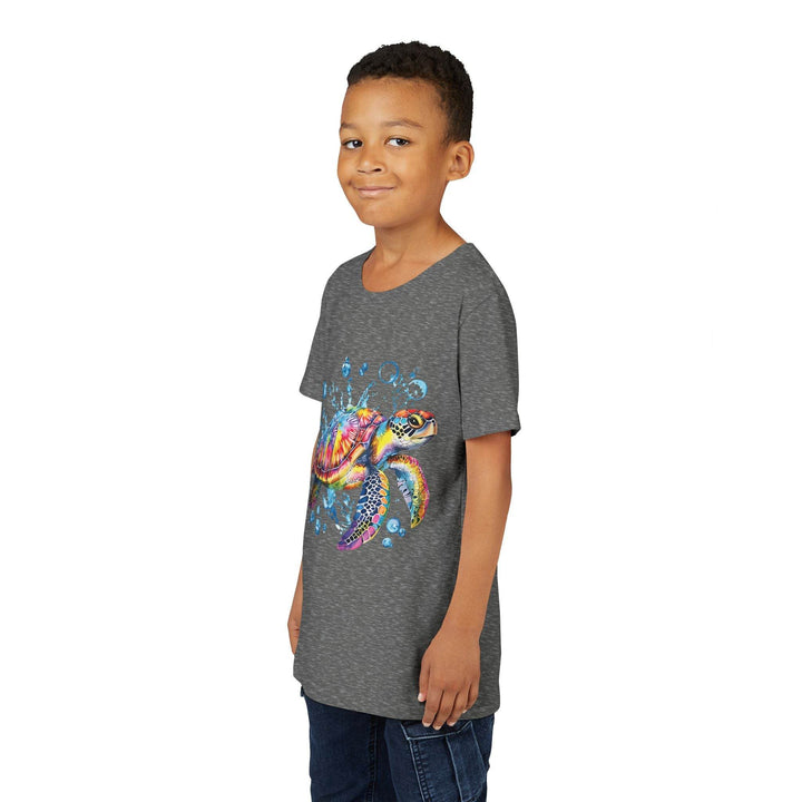 Colorful Turtle Youth Tee - Bold Kids Shirt - Gutsy Garb