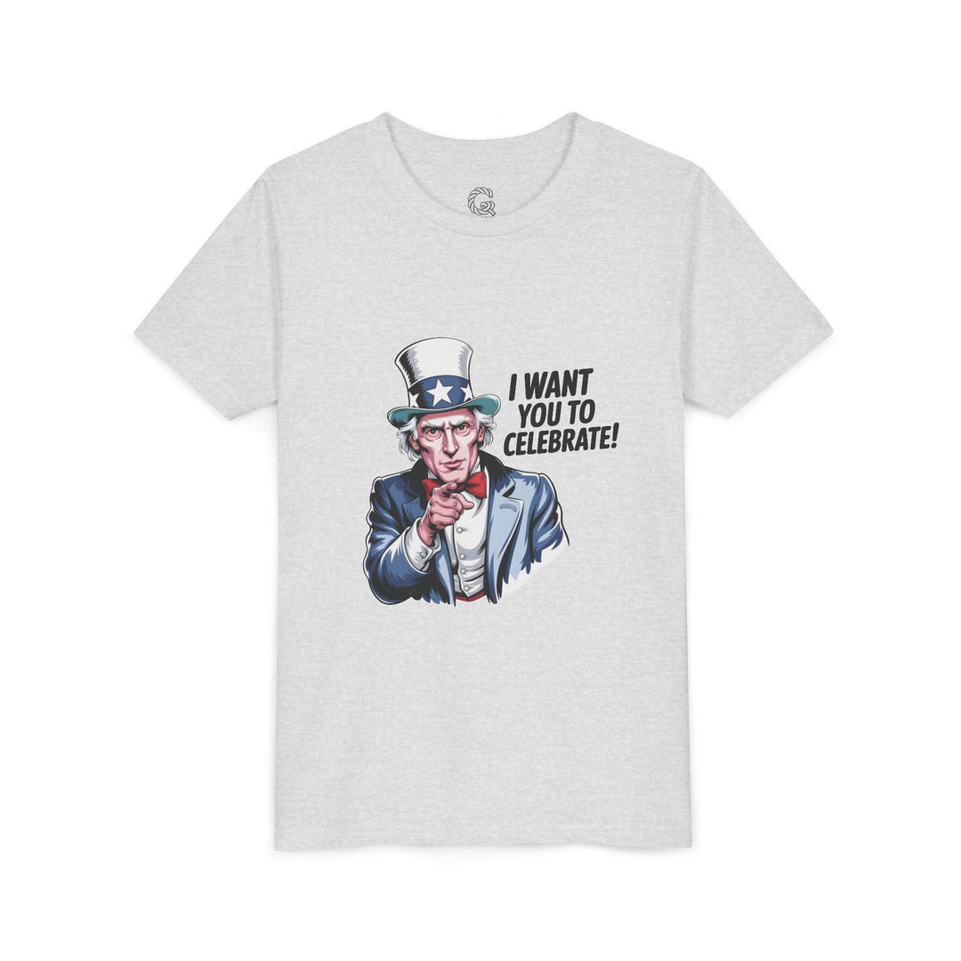 Patriotic Youth T-Shirt with Uncle Sam Design - Gutsy Garb