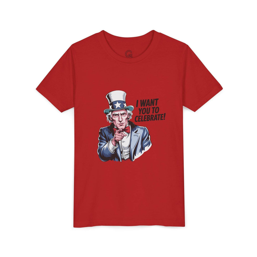 Patriotic Youth T-Shirt with Uncle Sam Design - Gutsy Garb