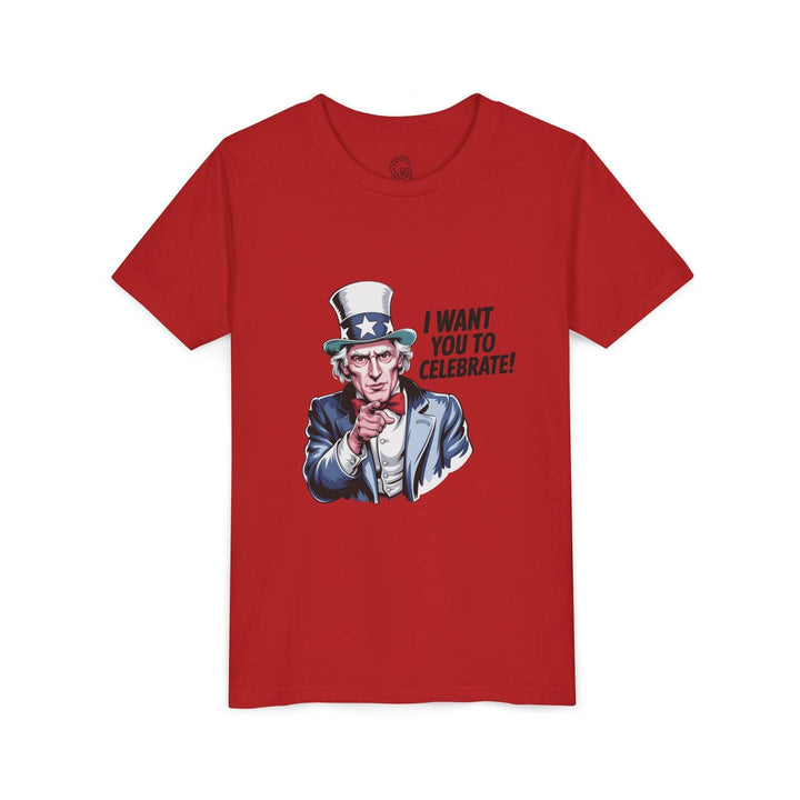 Patriotic Youth T-Shirt with Uncle Sam Design - Gutsy Garb