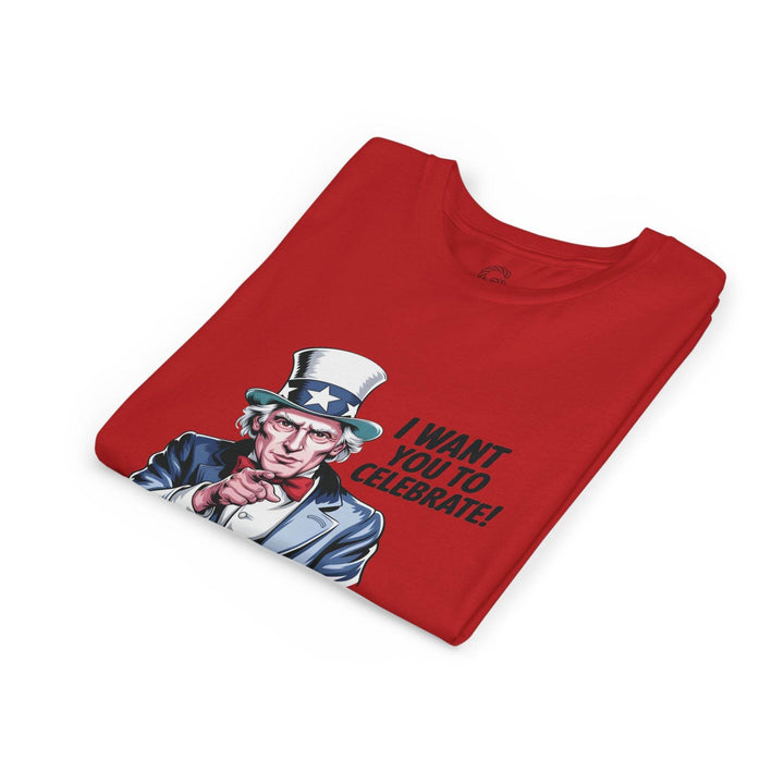 Patriotic Youth T-Shirt with Uncle Sam Design - Gutsy Garb