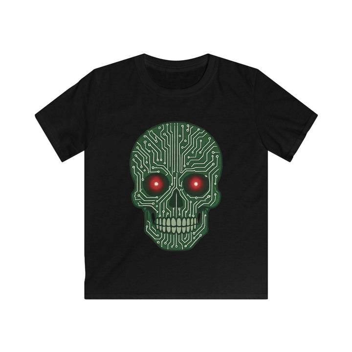 Kids Tech Skull T-Shirt - Bold Circuit Design - Gutsy Garb
