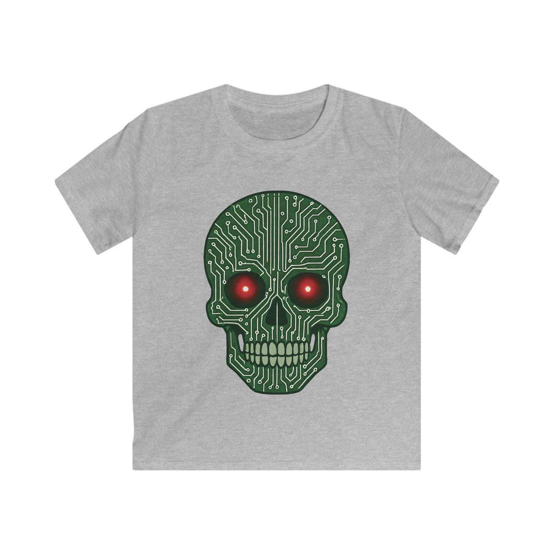 Kids Tech Skull T-Shirt - Bold Circuit Design - Gutsy Garb