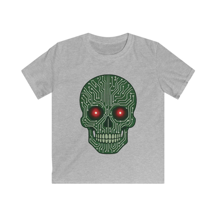 Kids Tech Skull T-Shirt - Bold Circuit Design - Gutsy Garb