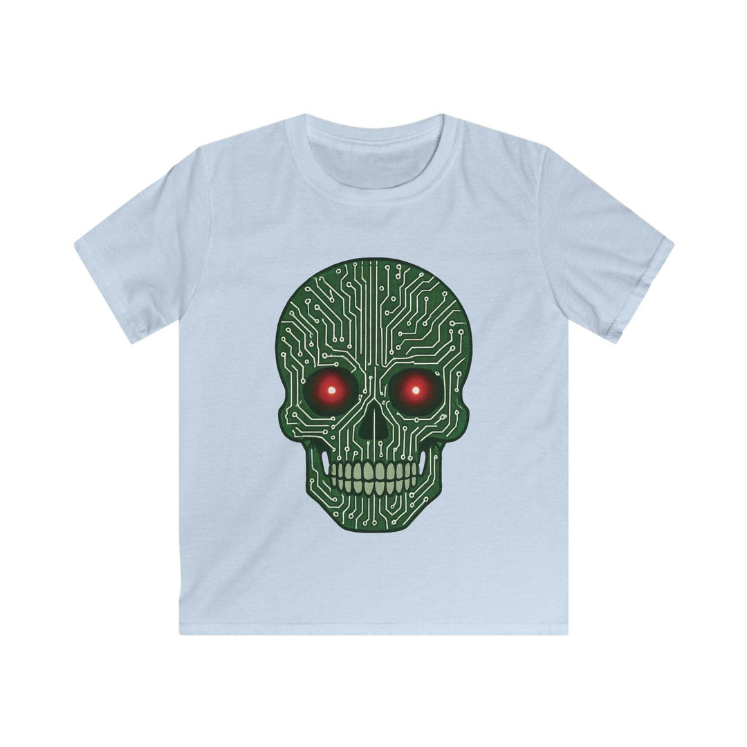 Kids Tech Skull T-Shirt - Bold Circuit Design - Gutsy Garb