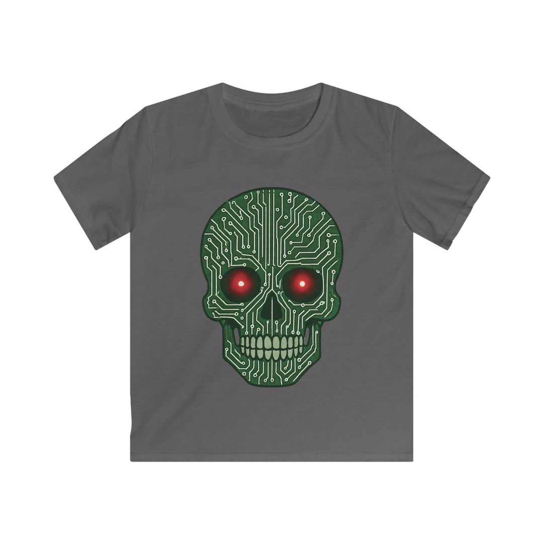 Kids Tech Skull T-Shirt - Bold Circuit Design - Gutsy Garb