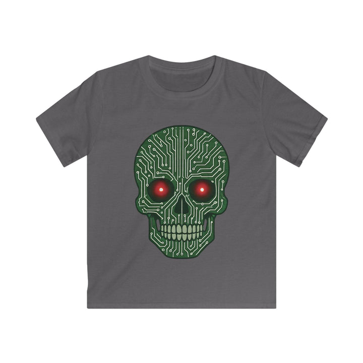 Kids Tech Skull T-Shirt - Bold Circuit Design - Gutsy Garb