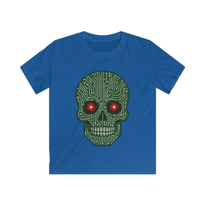 Kids Tech Skull T-Shirt - Bold Circuit Design - Gutsy Garb