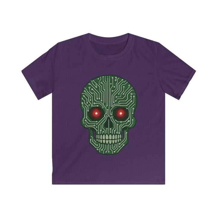 Kids Tech Skull T-Shirt - Bold Circuit Design - Gutsy Garb