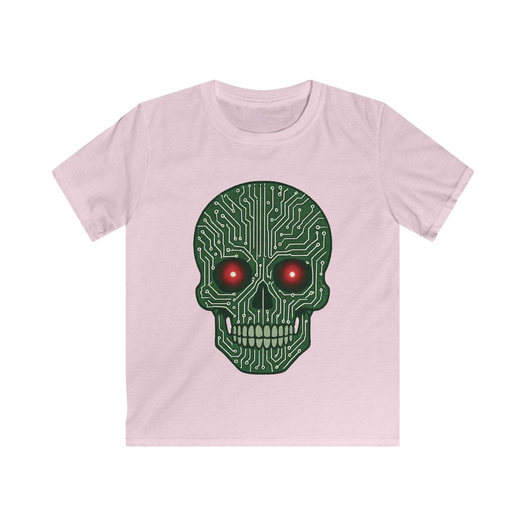 Kids Tech Skull T-Shirt - Bold Circuit Design - Gutsy Garb