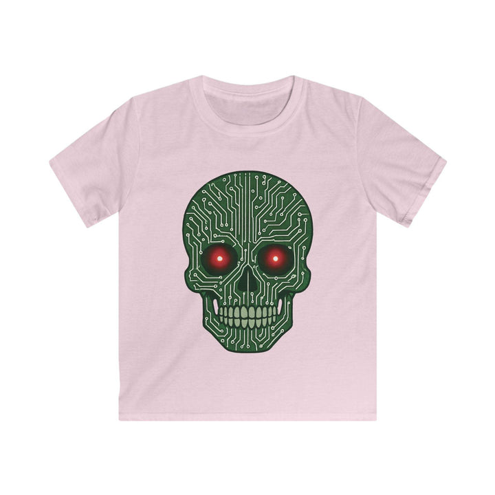 Kids Tech Skull T-Shirt - Bold Circuit Design - Gutsy Garb