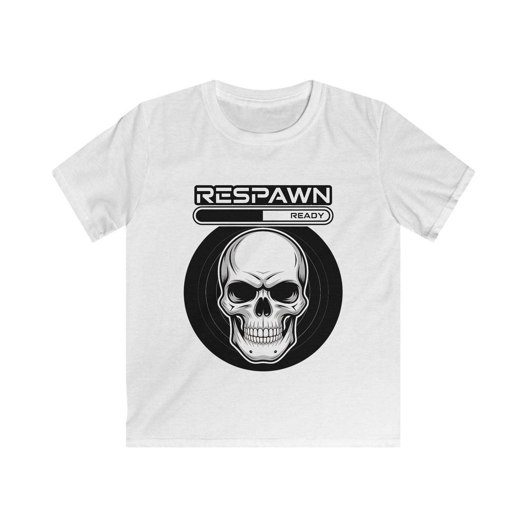 Kids Graphic Tee - RESPAWN READY Skull Design, Video Game Shirt, Funny Kids T-Shirt, Halloween Costume, Gaming Gift for Children - Gutsy Garb
