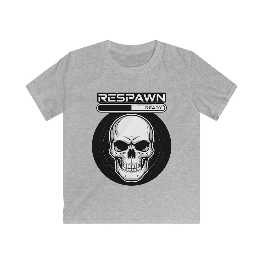 Kids Graphic Tee - RESPAWN READY Skull Design, Video Game Shirt, Funny Kids T-Shirt, Halloween Costume, Gaming Gift for Children - Gutsy Garb