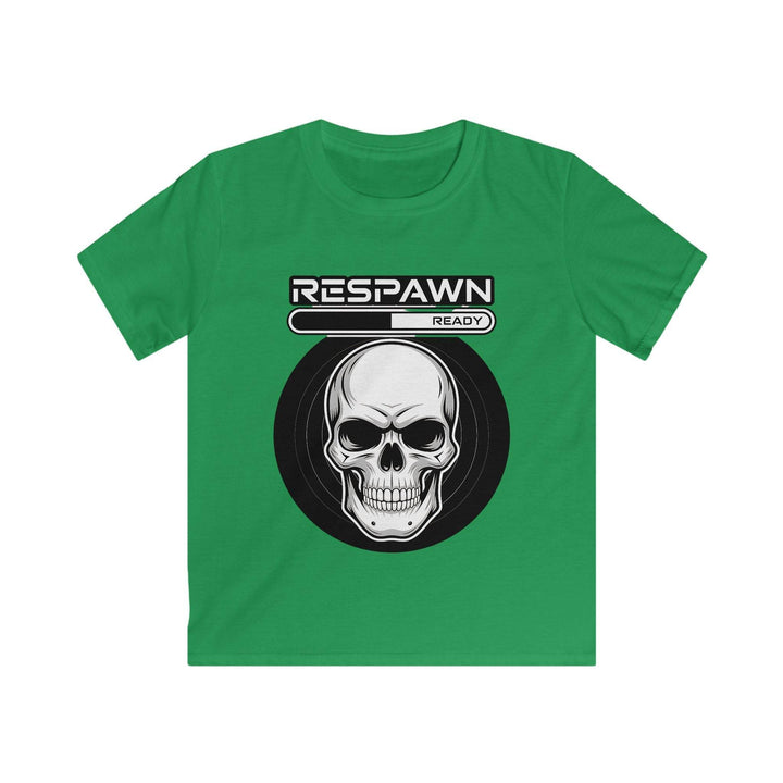 Kids Graphic Tee - RESPAWN READY Skull Design, Video Game Shirt, Funny Kids T-Shirt, Halloween Costume, Gaming Gift for Children - Gutsy Garb