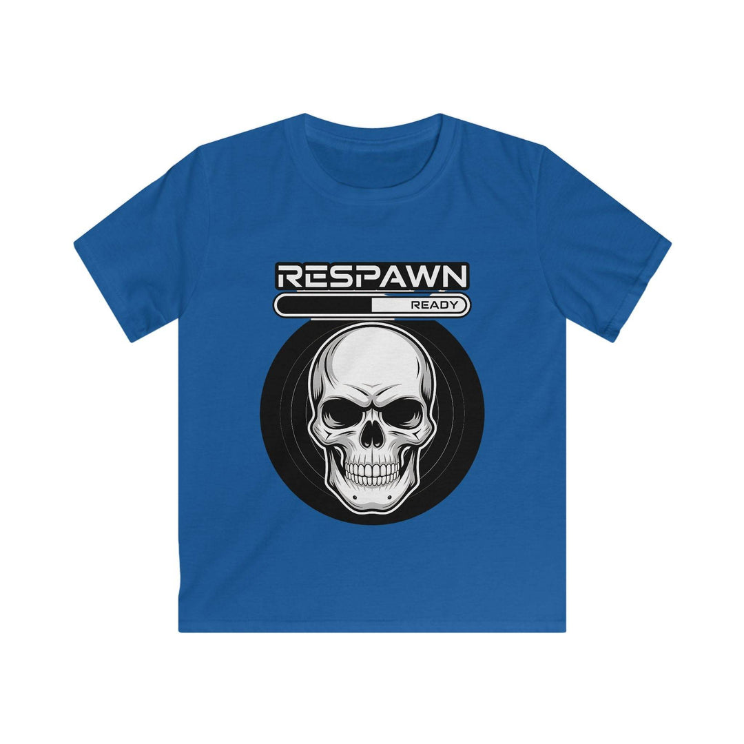 Kids Graphic Tee - RESPAWN READY Skull Design, Video Game Shirt, Funny Kids T-Shirt, Halloween Costume, Gaming Gift for Children - Gutsy Garb