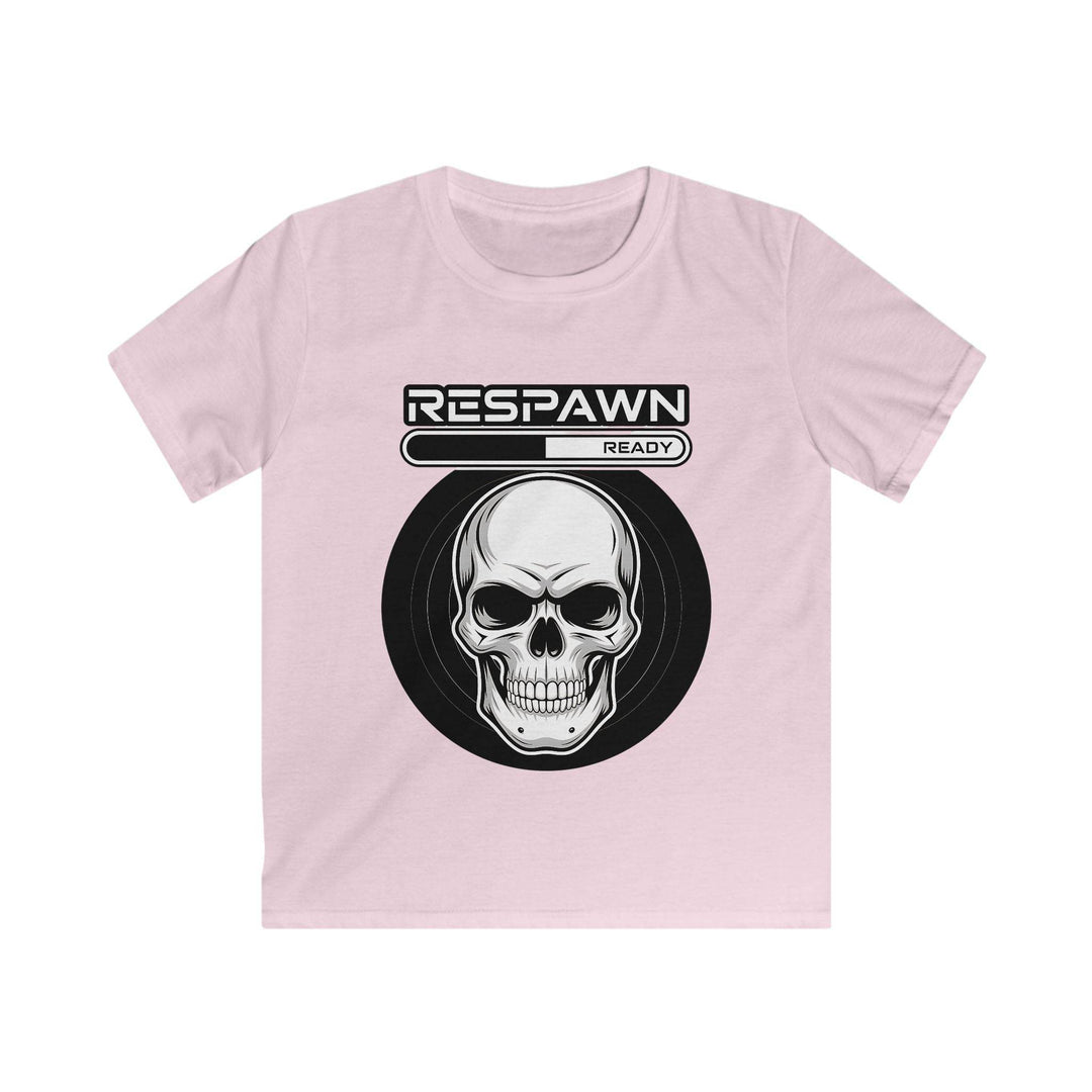 Kids Graphic Tee - RESPAWN READY Skull Design, Video Game Shirt, Funny Kids T-Shirt, Halloween Costume, Gaming Gift for Children - Gutsy Garb