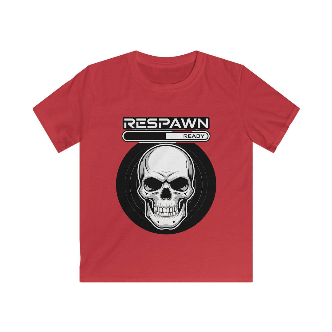 Kids Graphic Tee - RESPAWN READY Skull Design, Video Game Shirt, Funny Kids T-Shirt, Halloween Costume, Gaming Gift for Children - Gutsy Garb