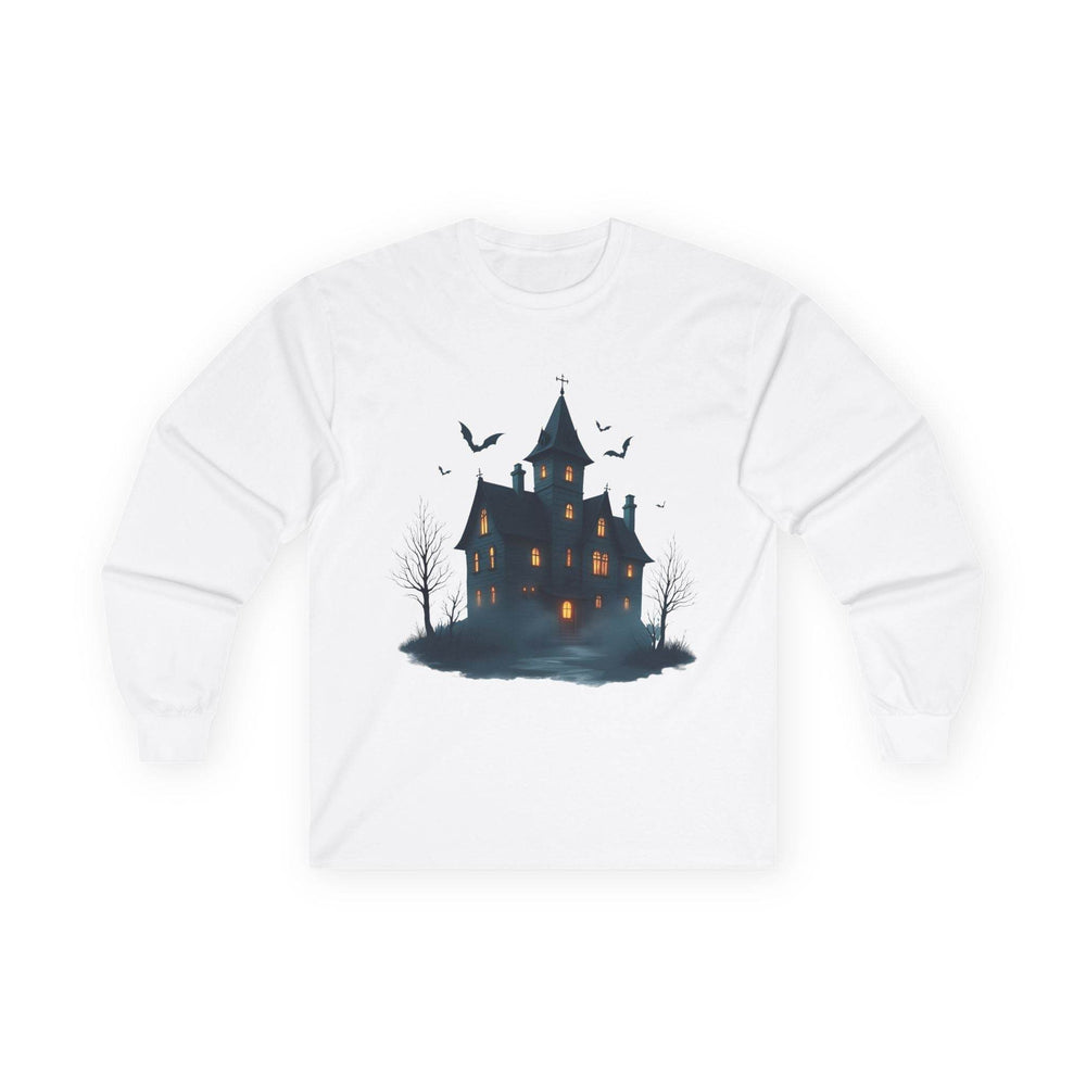 Haunted House Long Sleeve Shirt - Bold Halloween Style - Gutsy Garb