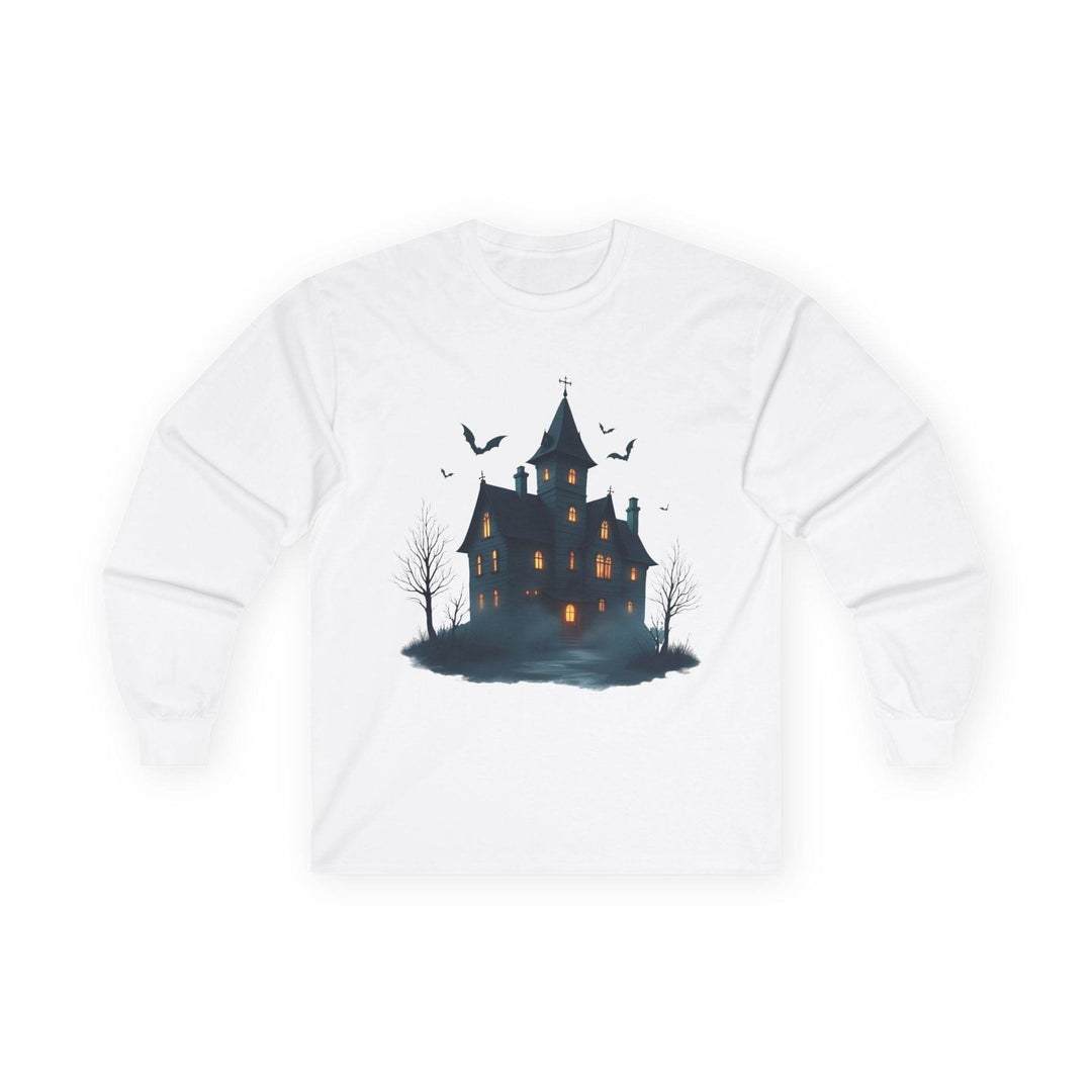 Haunted House Long Sleeve Shirt - Bold Halloween Style - Gutsy Garb
