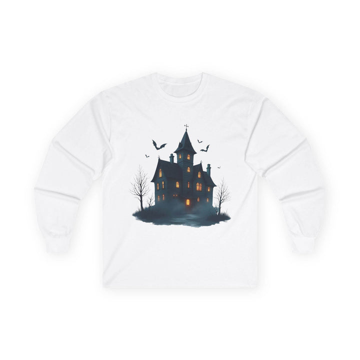 Haunted House Long Sleeve Shirt - Bold Halloween Style - Gutsy Garb