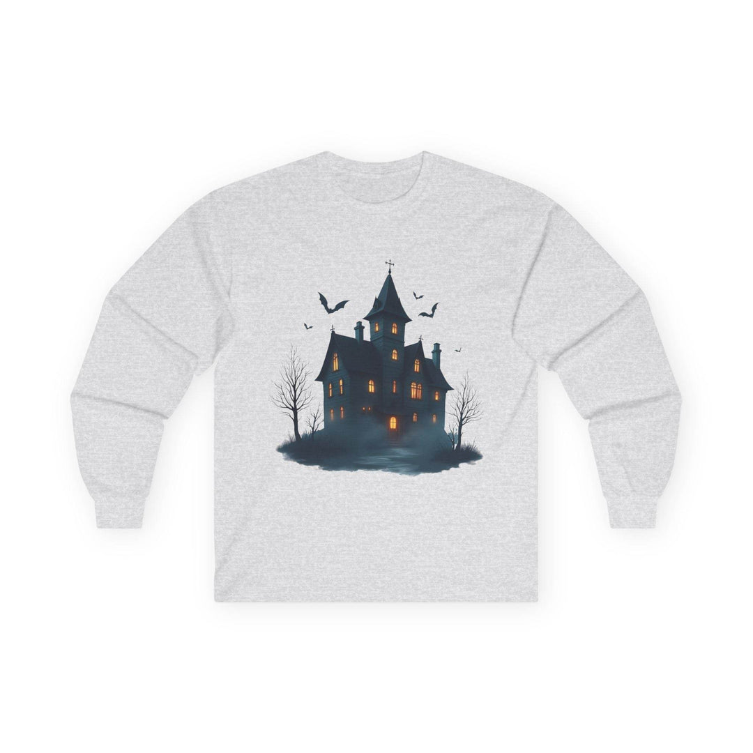 Haunted House Long Sleeve Shirt - Bold Halloween Style - Gutsy Garb