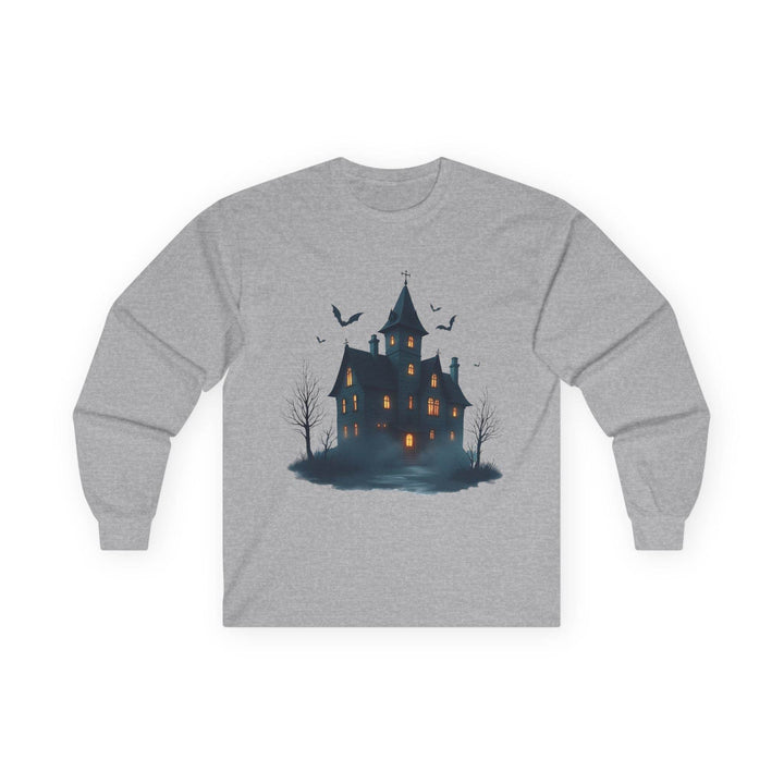 Haunted House Long Sleeve Shirt - Bold Halloween Style - Gutsy Garb