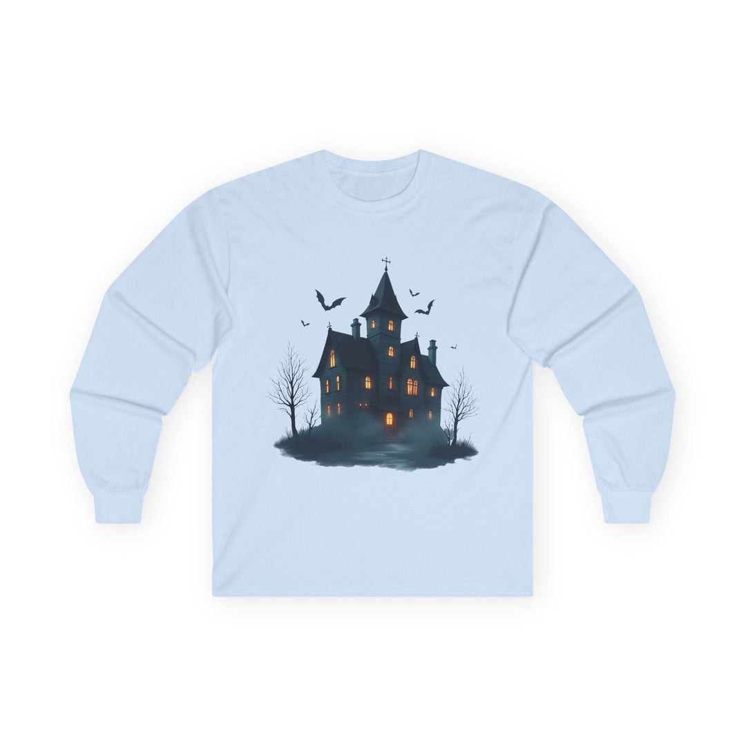 Haunted House Long Sleeve Shirt - Bold Halloween Style - Gutsy Garb