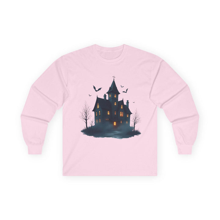 Haunted House Long Sleeve Shirt - Bold Halloween Style - Gutsy Garb