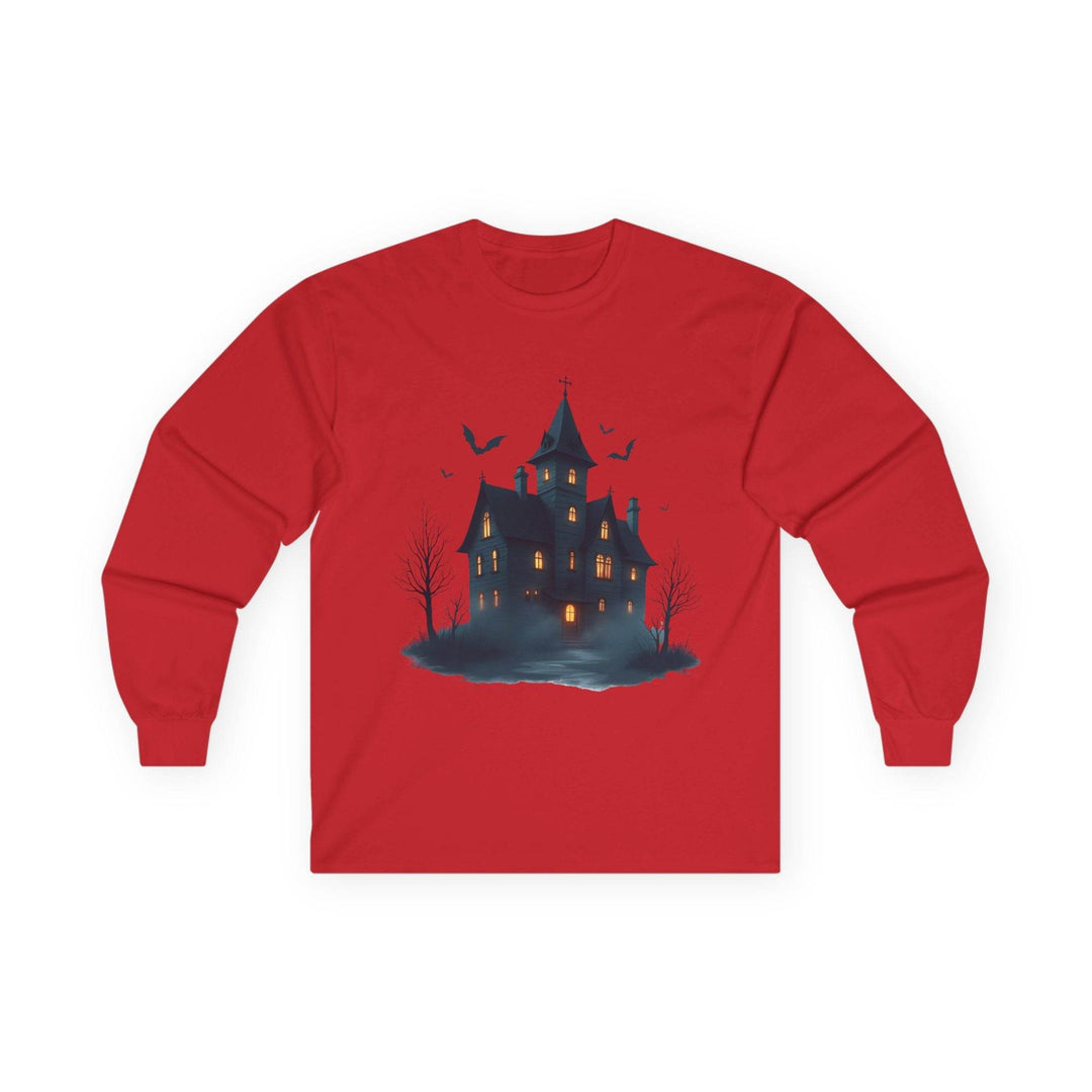 Haunted House Long Sleeve Shirt - Bold Halloween Style - Gutsy Garb