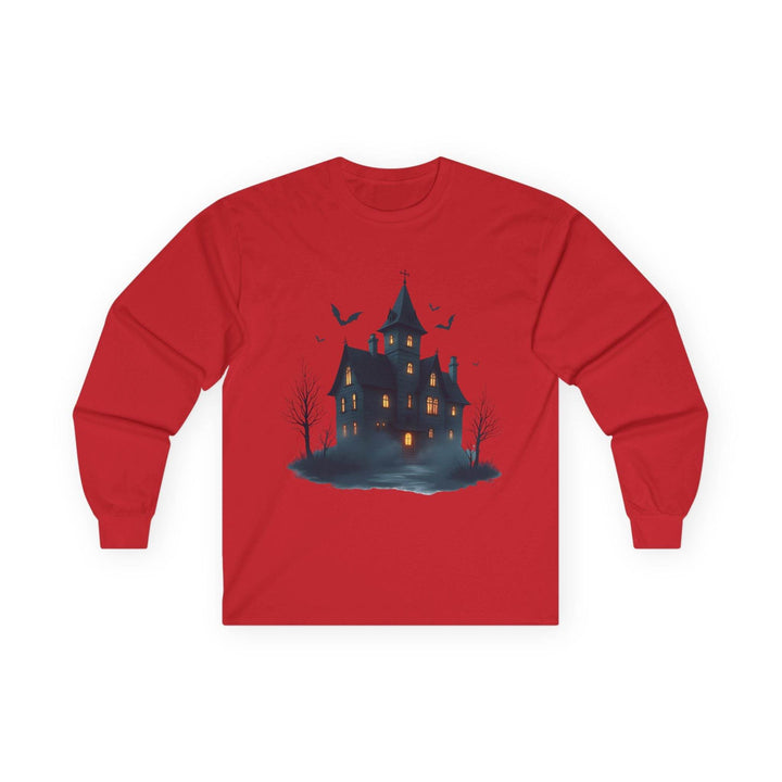 Haunted House Long Sleeve Shirt - Bold Halloween Style - Gutsy Garb