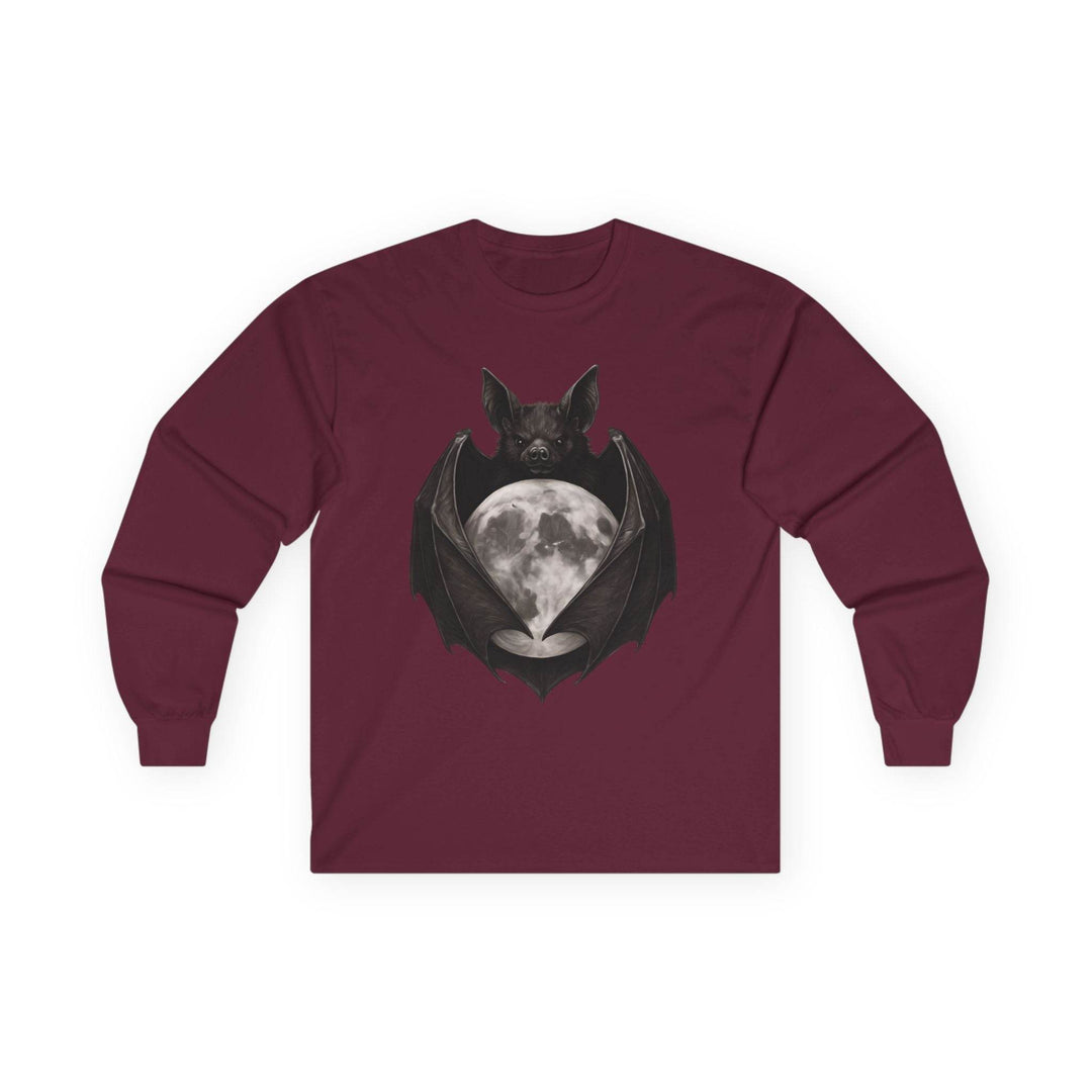 Moonlit Bat Long Sleeve Shirt - Bold & Edgy - Gutsy Garb
