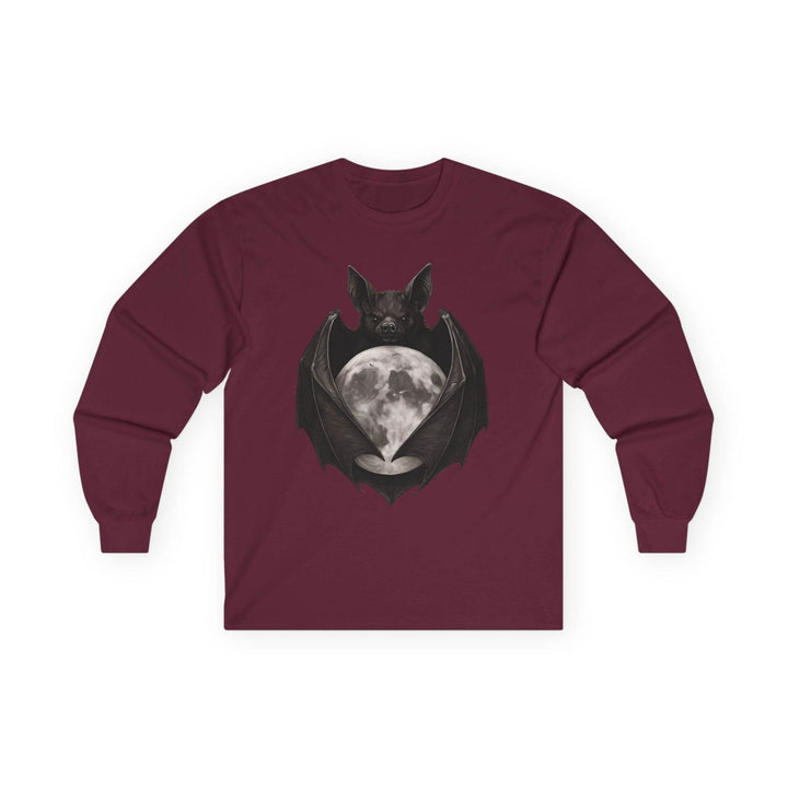 Moonlit Bat Long Sleeve Shirt - Bold & Edgy - Gutsy Garb