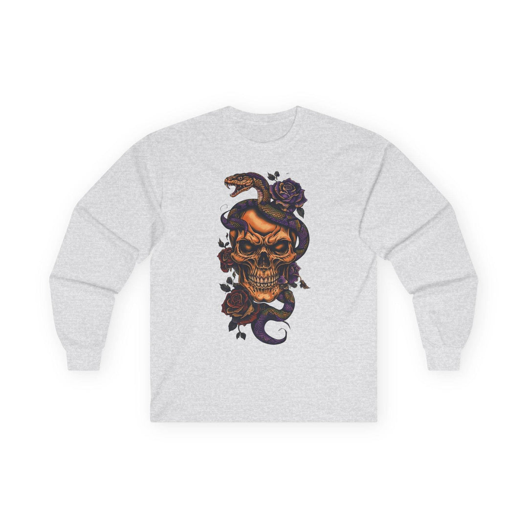 Skull and Rose Graphic Tee Long-Sleeve Shirt - Gutsy Garb