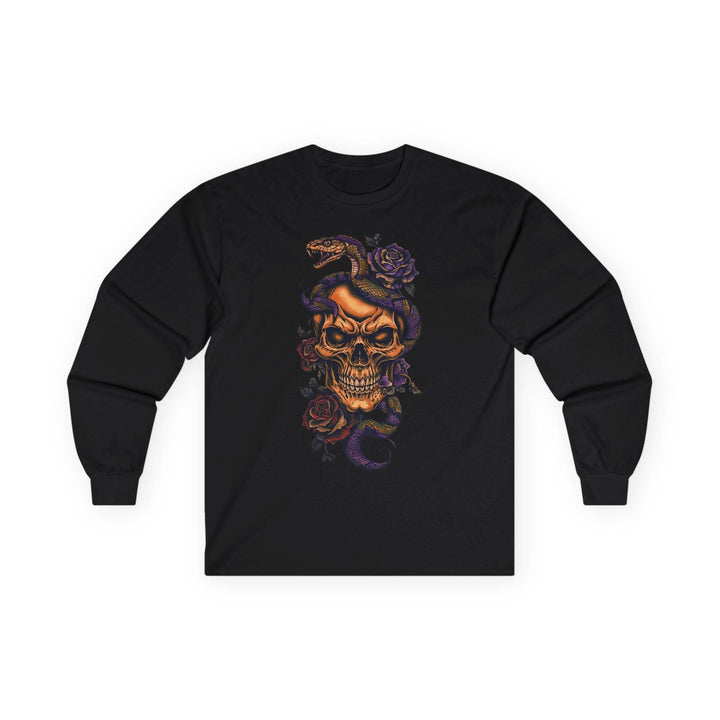 Skull and Rose Graphic Tee Long-Sleeve Shirt - Gutsy Garb