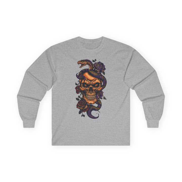 Skull and Rose Graphic Tee Long-Sleeve Shirt - Gutsy Garb
